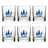 Blue Bear Screen Printed Glassware - Unique Whiskey Rocks Glass for Entertaining & Gifts, 10 Fl Oz - Rocks Glass - Two Little Fruits - Two Little Fruits