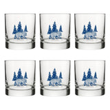 Blue Bear Screen Printed Glassware - Unique Whiskey Rocks Glass for Entertaining & Gifts, 10 Fl Oz - Rocks Glass - Two Little Fruits - Two Little Fruits