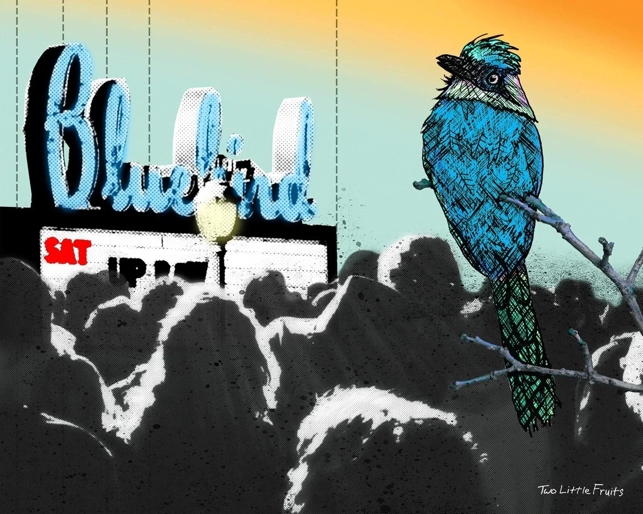 Bluebird Theater Art Print - High Quality 8x10 or 11x14 Inch Print on Acid - Free Paper
