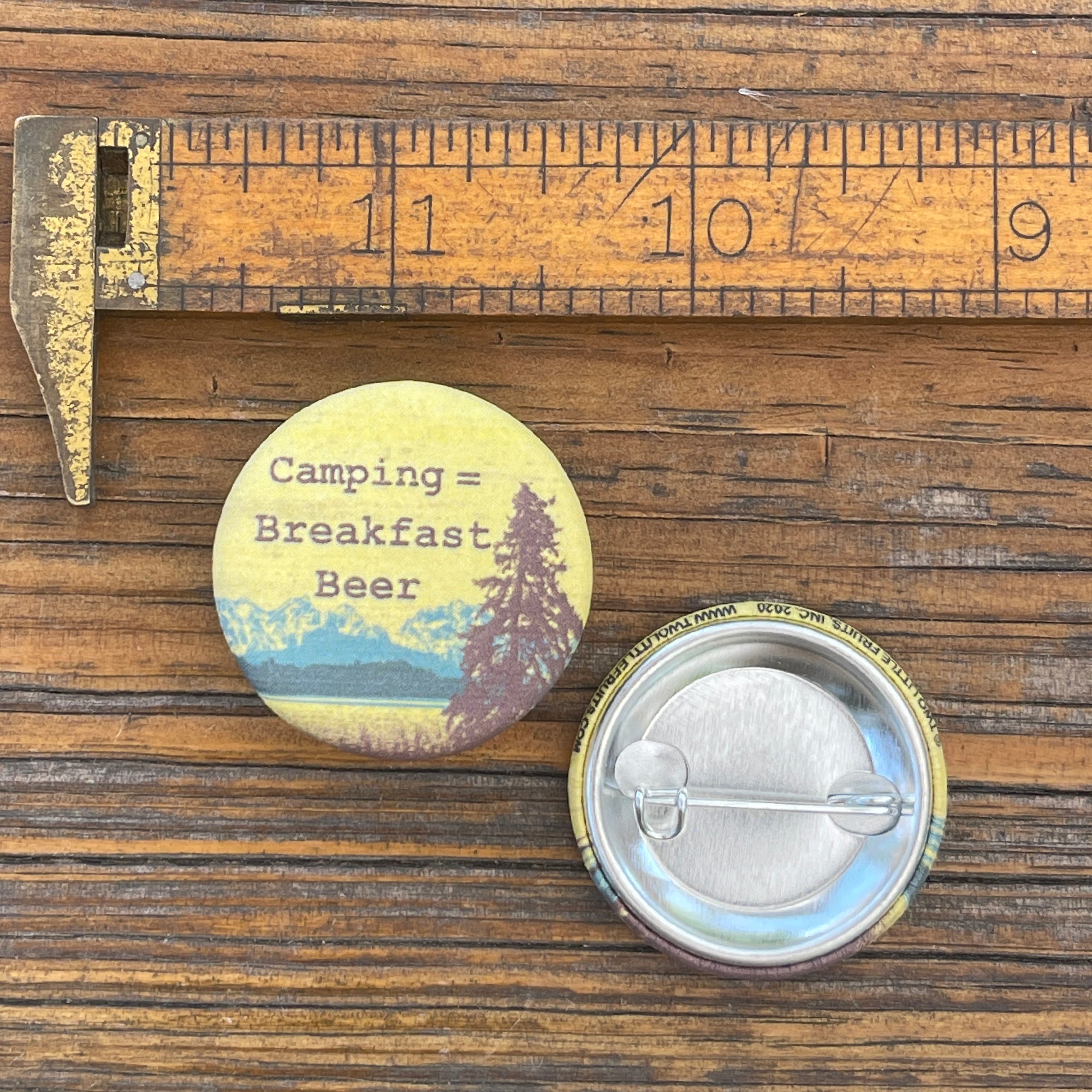 Breakfast Beer Matte Button Pin, Button Pins - Two Little Fruits
