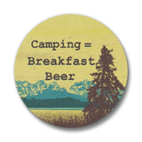 Breakfast Beer Pin - 1.25" Soft - Touch Matte Finish - Button Pins - Two Little Fruits - Two Little Fruits