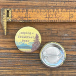 Breakfast Beer illustrated button pin by Two Little Fruits