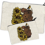 Buffalo Zipper Pouches For Travel - Versatile Cosmetic & Pencil Bags in 2 Sizes - Zipper Pouches - Two Little Fruits - Two Little Fruits