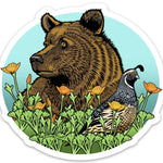 Grizzly Bear Sticker - Sticker - Two Little Fruits - Two Little Fruits
