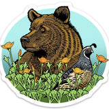 Grizzly Bear Sticker - Sticker - Two Little Fruits - Two Little Fruits