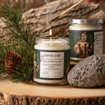 Campfire Scented Candle - with Smoky Wood, Fir, and Pine Notes - Soy Candles - Two Little Fruits - Two Little Fruits