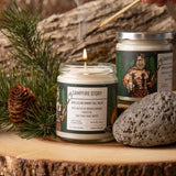 Campfire Scented Candle - with Smoky Wood, Fir, and Pine Notes - Soy Candles - Two Little Fruits - Two Little Fruits