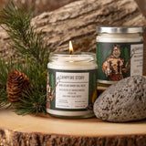 Campfire Scented Candle - with Smoky Wood, Fir, and Pine Notes - Soy Candles - Two Little Fruits - Two Little Fruits