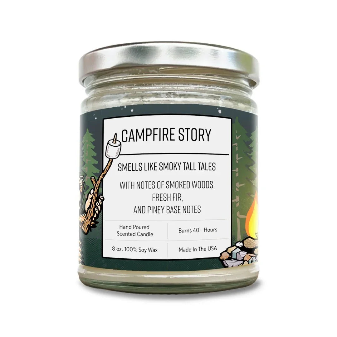 Campfire hand-poured soy candle by Two Little Fruits