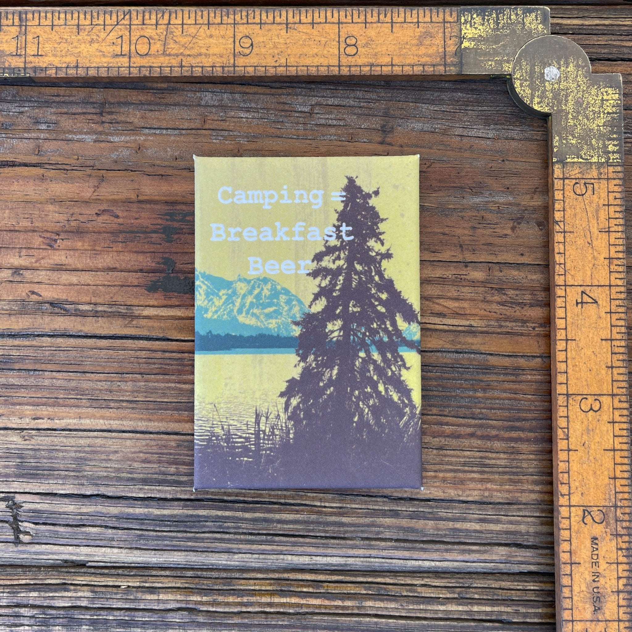 Camping = Breakfast Beer Magnet - Fridge Magnets - Two Little Fruits - Two Little Fruits