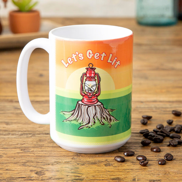 Let's Get Lit 15 Oz. Coffee Mug, Mug - Two Little Fruits