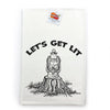 Camping Kitchen Towels - Let's Get Lit Cotton Tea Towels with Eco - Friendly Print - Tea Towels - Two Little Fruits - Two Little Fruits