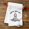 Camping Kitchen Towels - Let's Get Lit Cotton Tea Towels with Eco - Friendly Print - Tea Towels - Two Little Fruits - Two Little Fruits