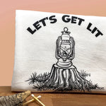 Camping Kitchen Towels - Let's Get Lit Cotton Tea Towels with Eco - Friendly Print - Tea Towels - Two Little Fruits - Two Little Fruits