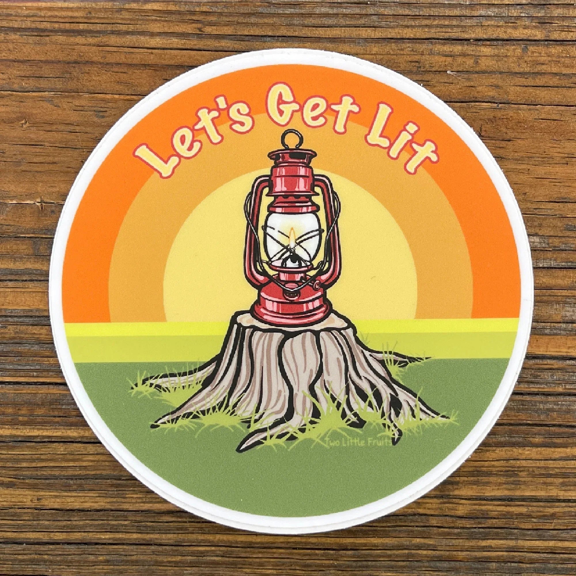 Camping Lantern illustrated vinyl sticker by Two Little Fruits