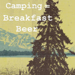 Camping Wall Decor - Breakfast Beer Art Print Featuring Nature Inspired Design - Paper Prints - Two Little Fruits - Two Little Fruits