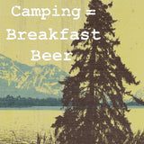 Camping Wall Decor - Breakfast Beer Art Print Featuring Nature Inspired Design - Paper Prints - Two Little Fruits - Two Little Fruits