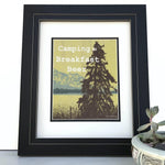 Camping Wall Decor - Breakfast Beer Art Print Featuring Nature Inspired Design - Paper Prints - Two Little Fruits - Two Little Fruits