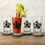 Cat Pint Glass With Monstera Leaves, 16 Fl Oz - Pint Glass - Two Little Fruits - Two Little Fruits