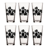 Cat Pint Glass With Monstera Leaves, 16 Fl Oz - Pint Glass - Two Little Fruits - Two Little Fruits