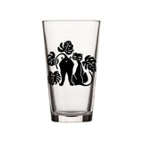Cat Pint Glass With Monstera Leaves, 16 Fl Oz - Pint Glass - Two Little Fruits - Two Little Fruits
