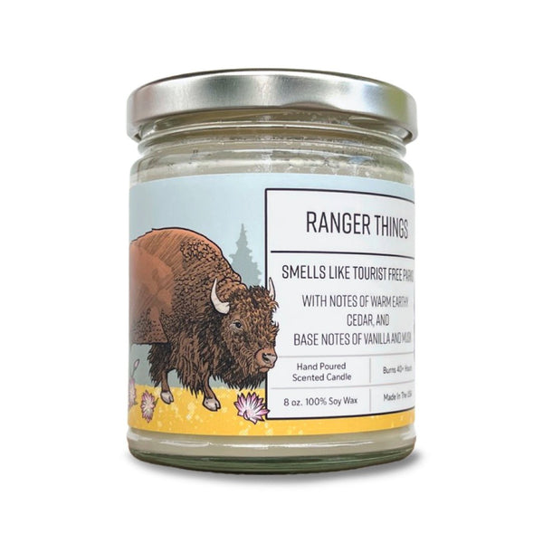 Ranger Things Buffalo Cedar Soy Wax Candle, Soy Candles - Two Little Fruits