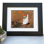 Chicken illustrated art print by Two Little Fruits
