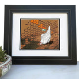 Chicken illustrated art print by Two Little Fruits