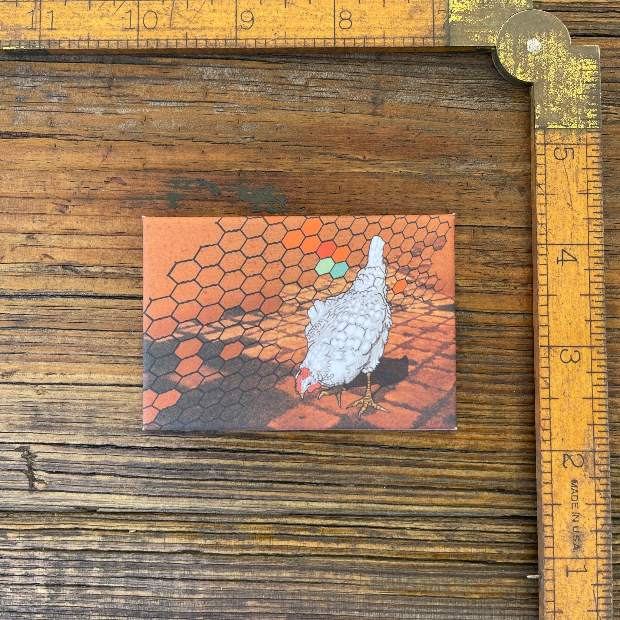 Charming Chicken Fridge Magnet - 2" x 3" Art Magnet with Strong Durable Design - Fridge Magnets - Two Little Fruits - Two Little Fruits