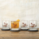 Charming Squirrel Rocks Glass - 10 Oz Brown Hobo Squirrel Design - Perfect for Whiskey or Mixed Drinks - Rocks Glass - Two Little Fruits - Two Little Fruits