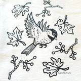 Chickadee Bird Tea Towel - 100% Cotton, Eco - Friendly, Lint - Free, Stylish Kitchen Decor - Tea Towels - Two Little Fruits - Two Little Fruits