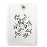 Chickadee Bird Tea Towel - 100% Cotton, Eco - Friendly, Lint - Free, Stylish Kitchen Decor - Tea Towels - Two Little Fruits - Two Little Fruits