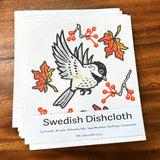 Chickadee Reusable Kitchen Towels - Eco - Friendly Swedish Dishcloth, Compostable & Durable 6.5x8 in. - Swedish Dish Cloth - Two Little Fruits - Two Little Fruits