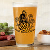 Chicken Pint Glass - 16 Oz Dishwasher Safe - Pint Glass - Two Little Fruits - Two Little Fruits