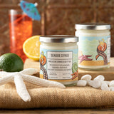 Citrus Scented Candles - Yuzu & Seaside Citrus Aroma | Hand - Poured 100% Soy Wax Candle - Soy Candles - Two Little Fruits - Two Little Fruits
