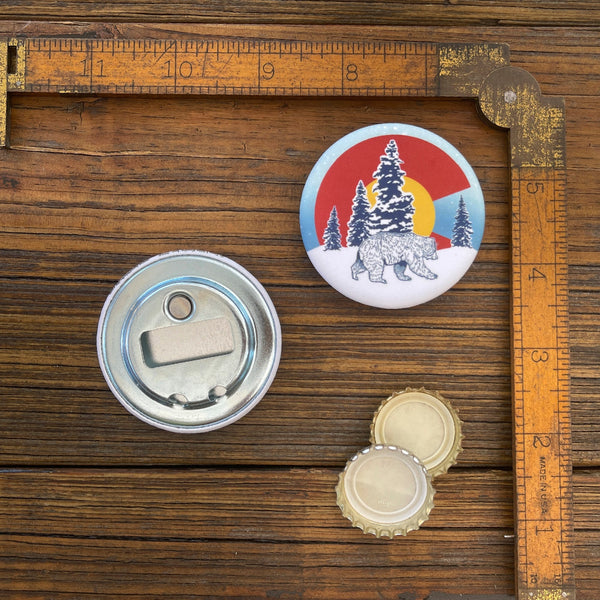 Colorado Bear Bottle Opener With Neodymium Magnet - Soft Matte Bottle Openers - Two Little Fruits - Two Little Fruits
