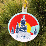 Colorado Bear illustrated ornament by Two Little Fruits