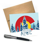 Colorado Bear illustrated greeting card by Two Little Fruits