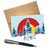 Colorado Bear illustrated greeting card by Two Little Fruits