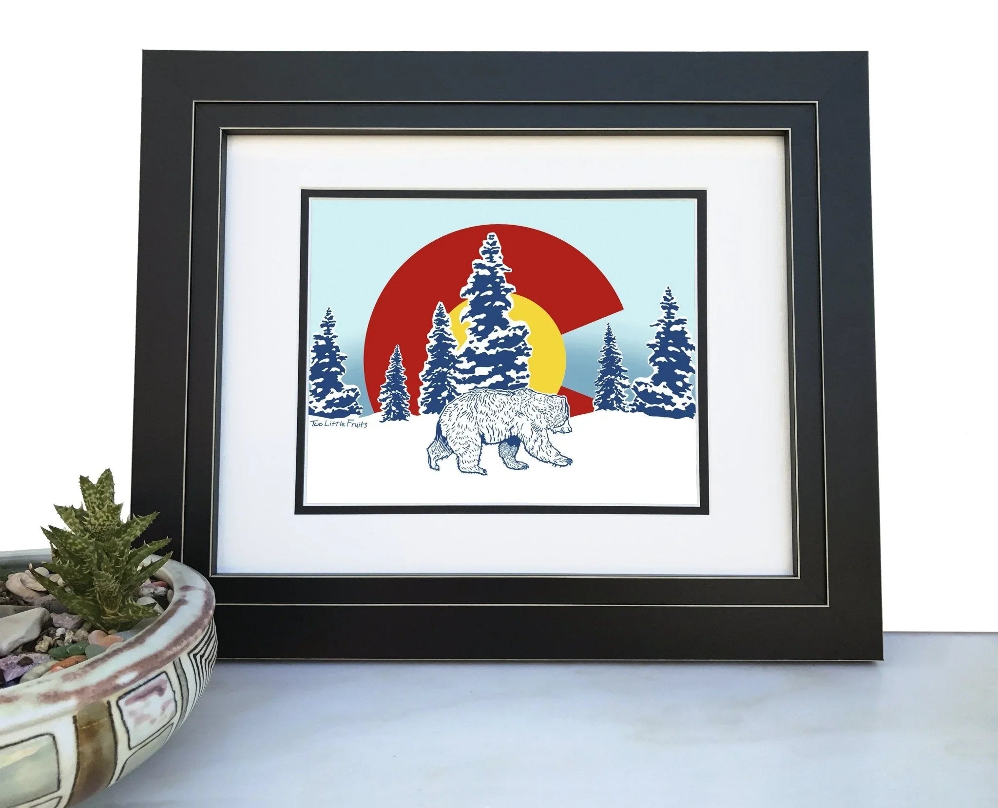 Colorado Bear Print - 8x10 illustrated art print by Two Little Fruits