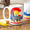 Colorado Flag Bear 15 Oz. Coffee Mug, Mug - Two Little Fruits