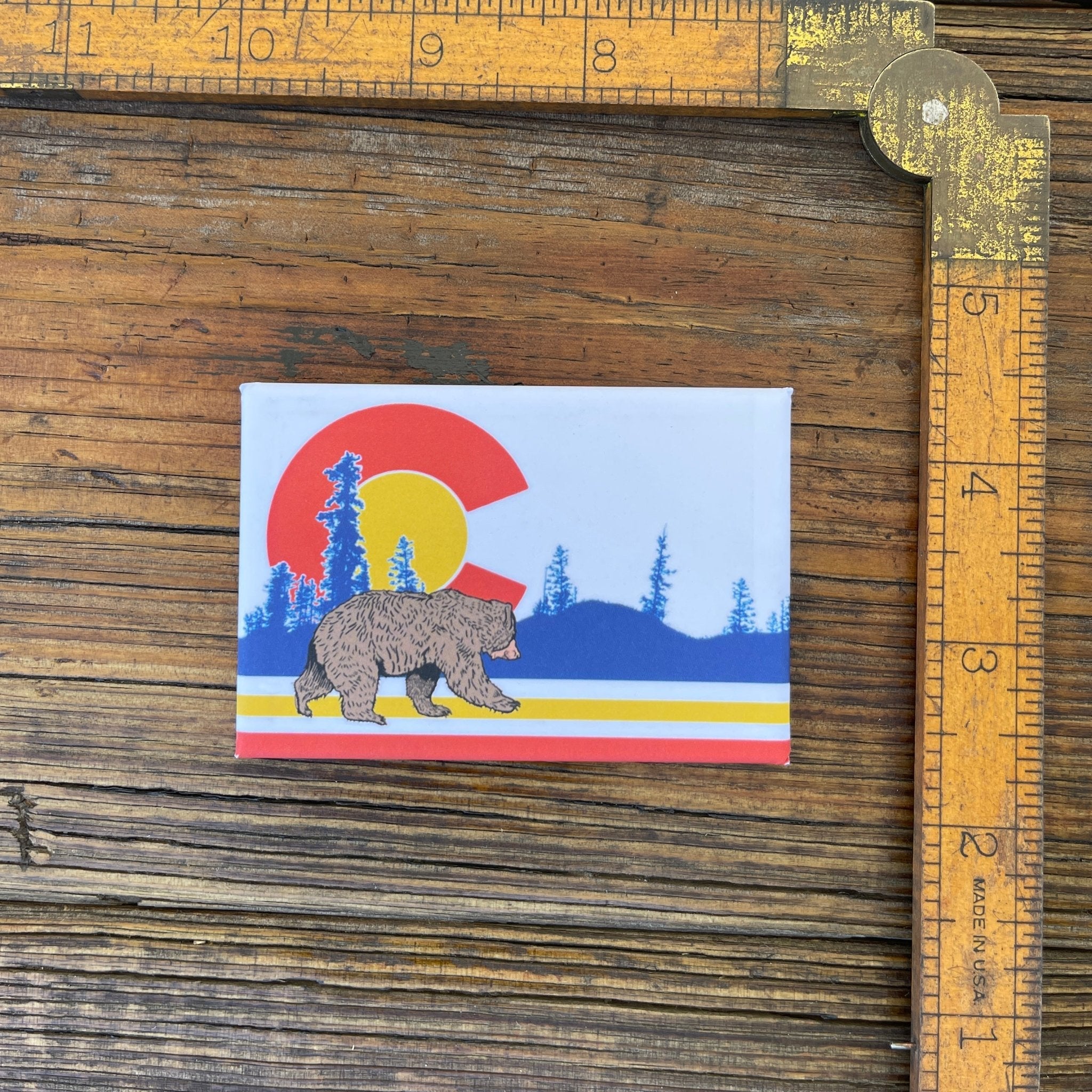 Colorado Fridge Magnets - Sport Bear Art Magnet 2" x 3" - Durable Soft - Touch Matte Finish - Fridge Magnets - Two Little Fruits - Two Little Fruits