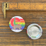 Colorado Gay Pride Bear Button Pin - 1.25" Soft - Touch Matte Finish, Weather & Scuff Resistant - Button Pins - Two Little Fruits - Two Little Fruits