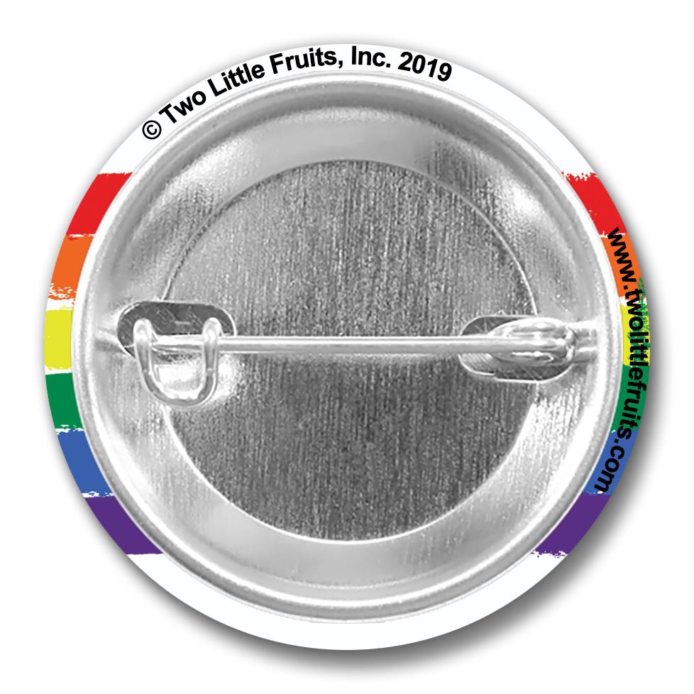 Colorado Gay Pride Bear Button Pin - 1.25