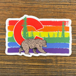 Colorado Gay Pride Stickers - Rainbow Bear Decal for Durable Personalization - Sticker - Two Little Fruits - Two Little Fruits