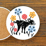 4" Dog illustrated coaster by Two Little Fruits