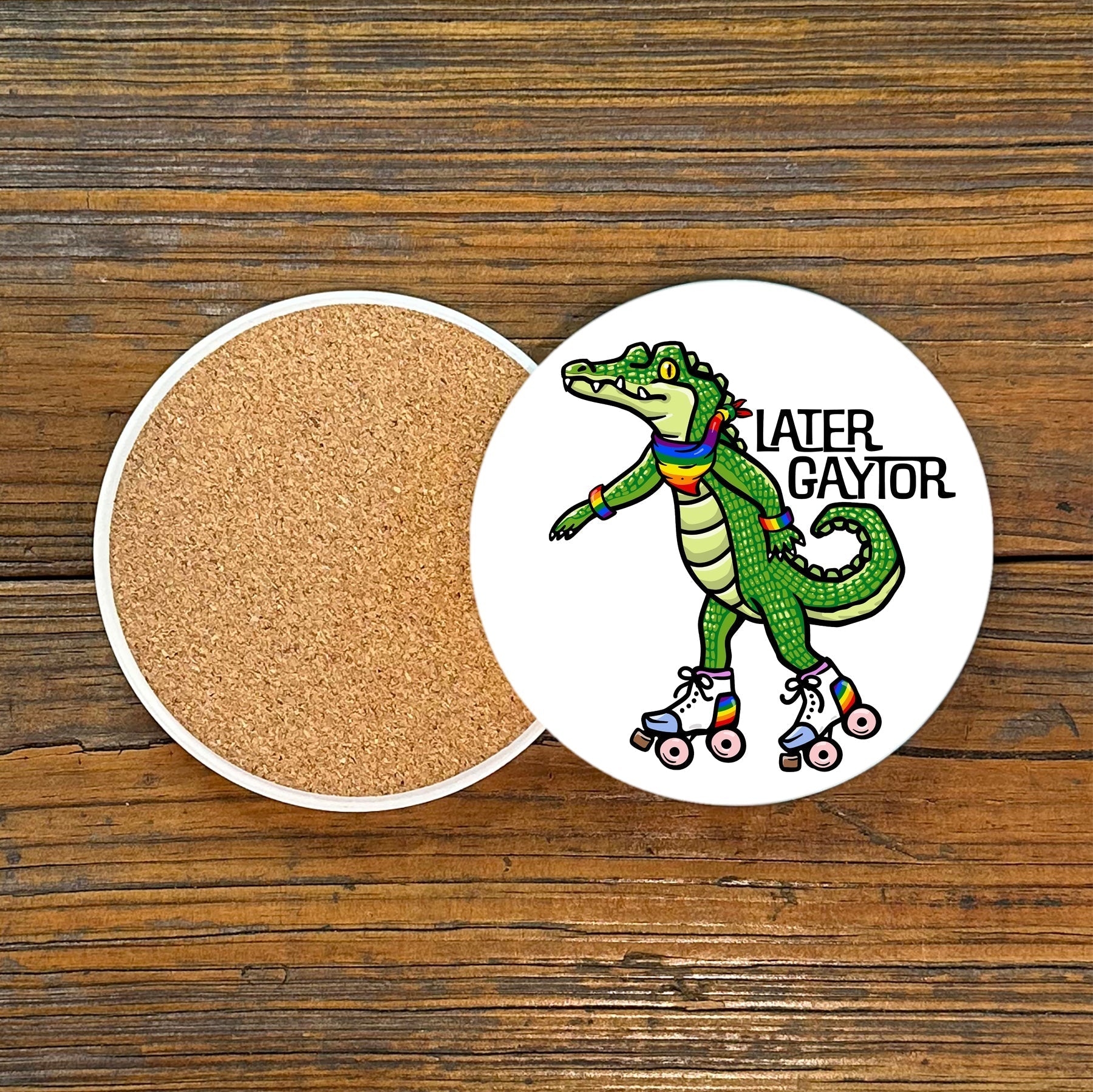 Colorful 4" Gay Pride Coasters - Ceramic Drink Coasters - Coasters - Two Little Fruits - Two Little Fruits