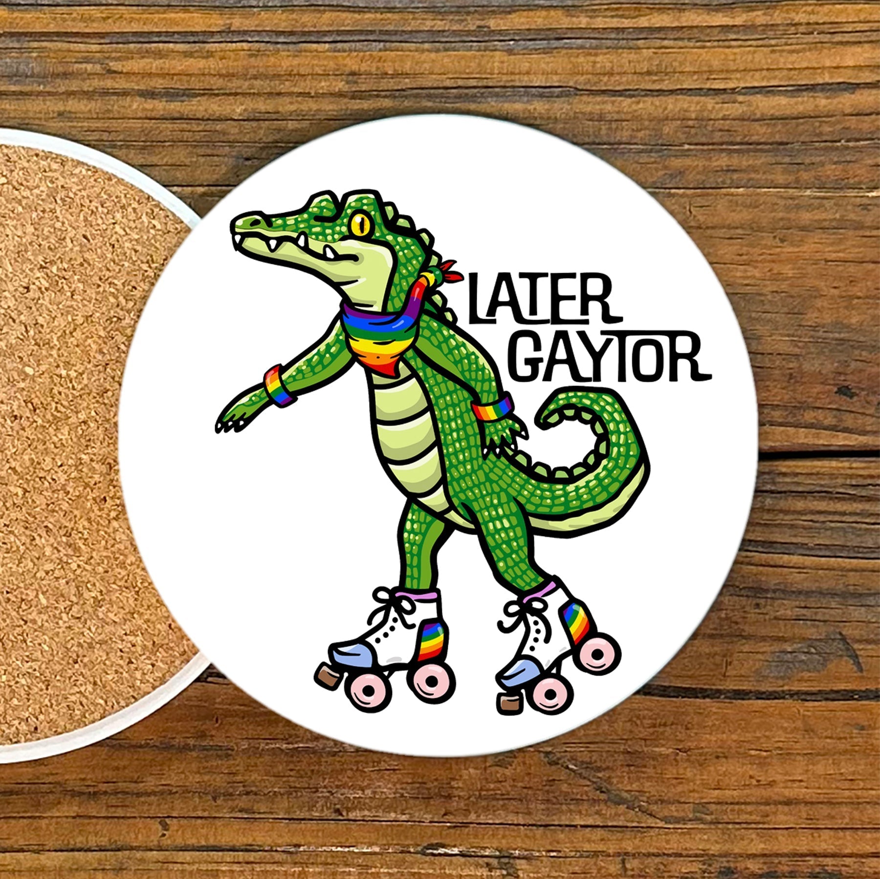 Colorful 4" Gay Pride Coasters - Ceramic Drink Coasters - Coasters - Two Little Fruits - Two Little Fruits