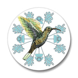 Colorful Hummingbird Coasters - 4" Ceramic Drink Coasters with Cork Backing - Coasters - Two Little Fruits - Two Little Fruits