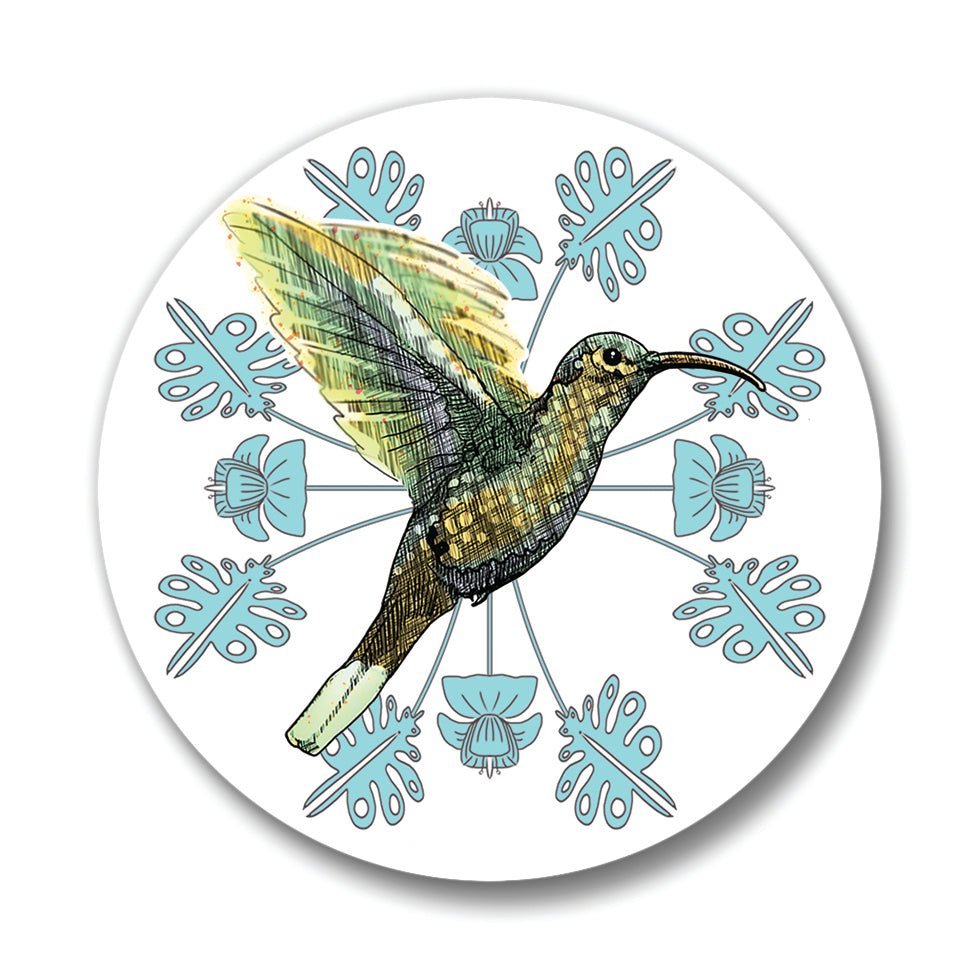 Colorful Hummingbird Coasters - 4" Ceramic Drink Coasters with Cork Backing - Coasters - Two Little Fruits - Two Little Fruits